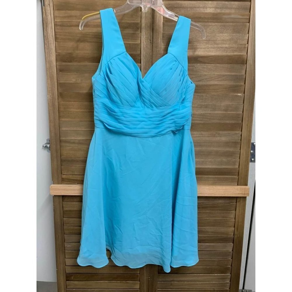 NWT Ants Bridal Pleated Sweetheart Bridesmaids Prom Gown Teal